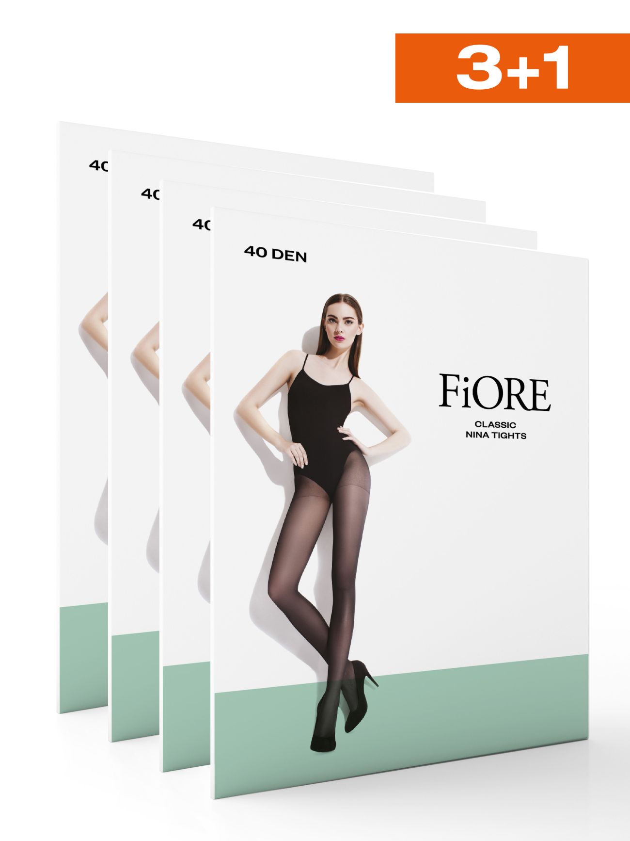 Set of 4 Tights Nina 40 den