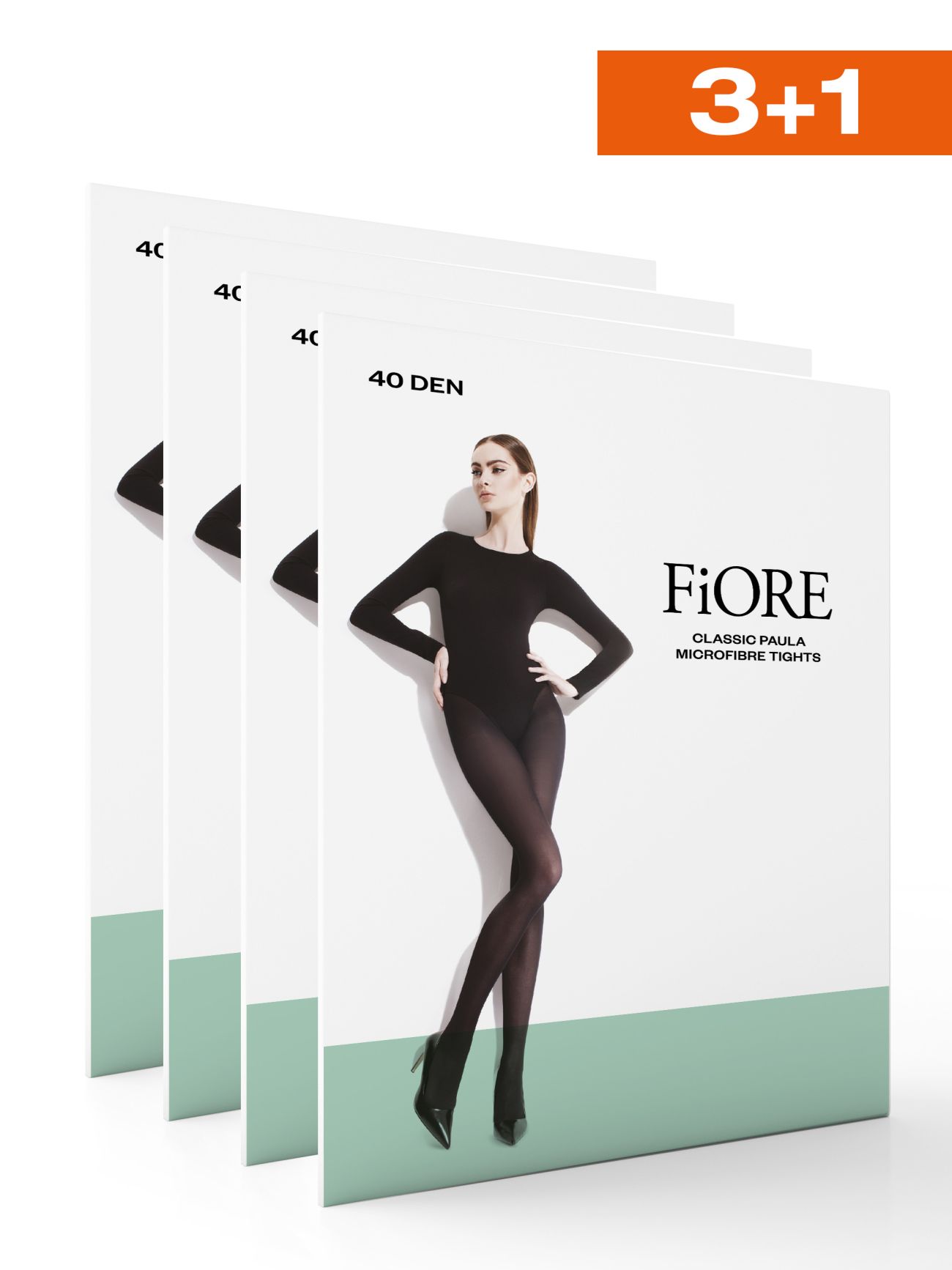 Set of 4 microfibre tights...