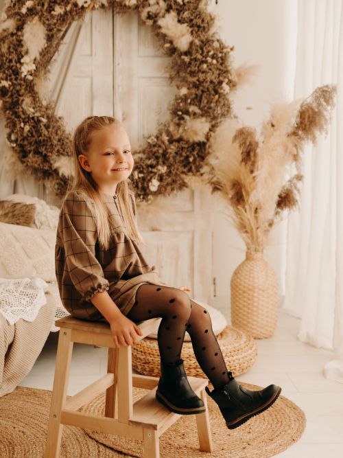  Rajstopy dziecięce w kropki - Dotty 15 den - Fiore - CN015MY5098A1 black 